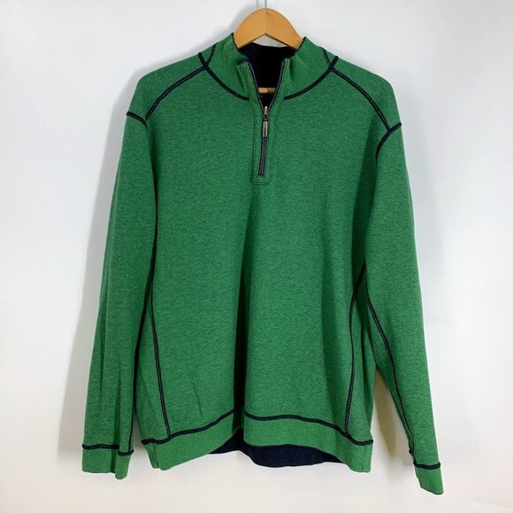 Tommy Bahama Men's Flip side Twill Reversible Half Zip Pullover Size XL - Picture 3 of 13